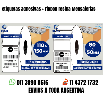 etiquetas adhesivas   ribbon resina Mensajerías