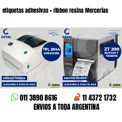 etiquetas adhesivas ribbon resina Mercerías