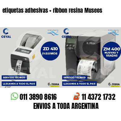 etiquetas adhesivas   ribbon resina Museos