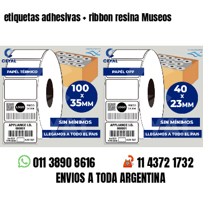 etiquetas adhesivas   ribbon resina Museos