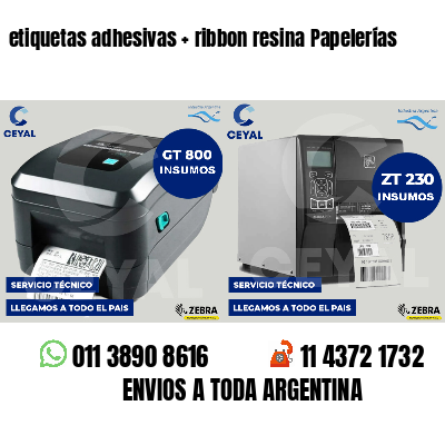 etiquetas adhesivas   ribbon resina Papelerías