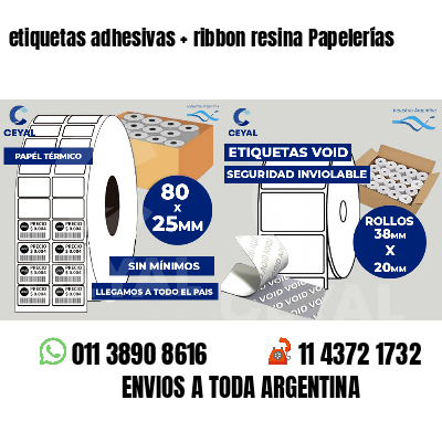 etiquetas adhesivas   ribbon resina Papelerías