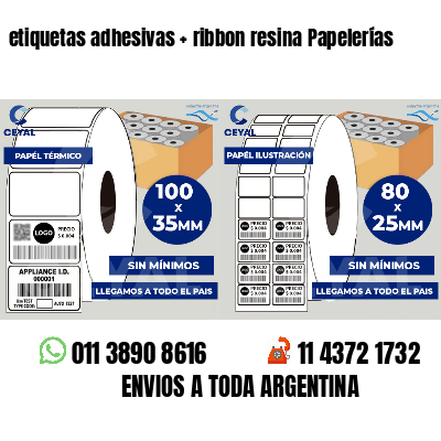 etiquetas adhesivas   ribbon resina Papelerías
