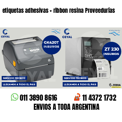 etiquetas adhesivas   ribbon resina Proveedurías