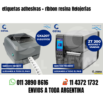 etiquetas adhesivas ribbon resina Relojerías