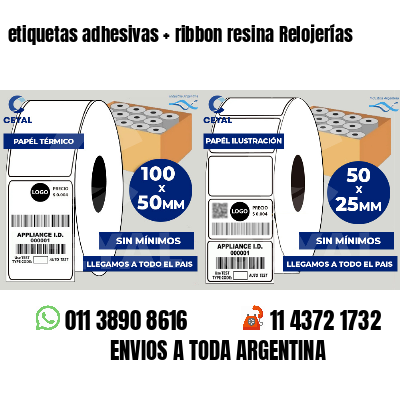 etiquetas adhesivas   ribbon resina Relojerías