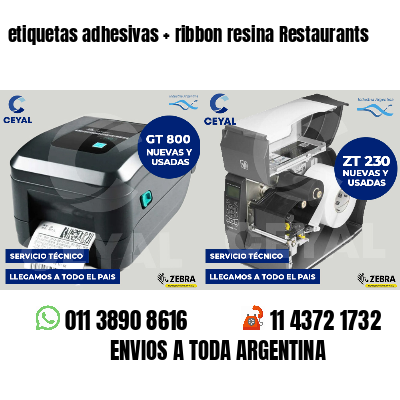 etiquetas adhesivas   ribbon resina Restaurants
