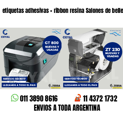 etiquetas adhesivas ribbon resina Salones de belleza