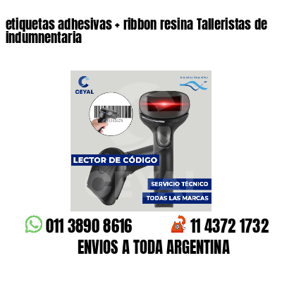 etiquetas adhesivas   ribbon resina Talleristas de indumnentaria