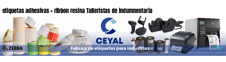 etiquetas adhesivas   ribbon resina Talleristas de indumnentaria