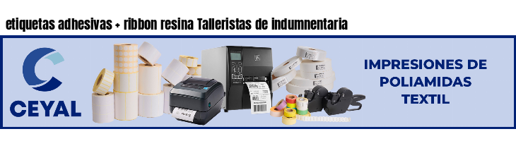 etiquetas adhesivas ribbon resina Talleristas de indumnentaria