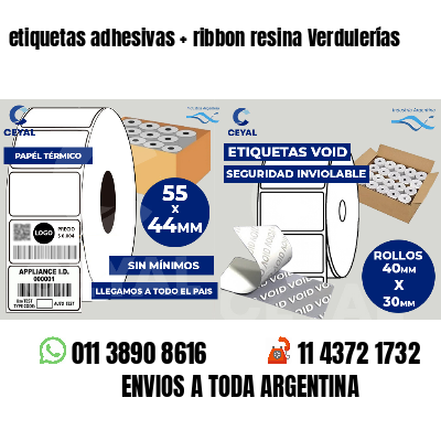etiquetas adhesivas   ribbon resina Verdulerías