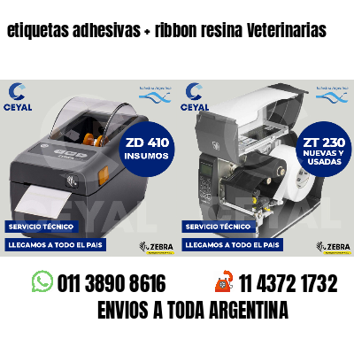 etiquetas adhesivas ribbon resina Veterinarias