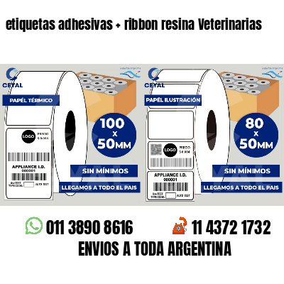 etiquetas adhesivas   ribbon resina Veterinarias