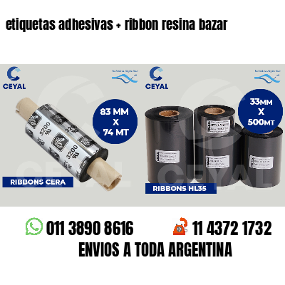 etiquetas adhesivas ribbon resina bazar