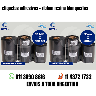 etiquetas adhesivas   ribbon resina blanquerías