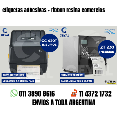 etiquetas adhesivas   ribbon resina comercios