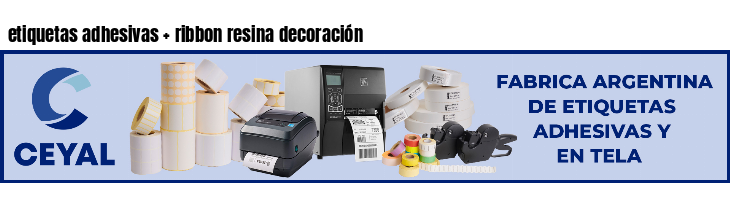 etiquetas adhesivas   ribbon resina decoración