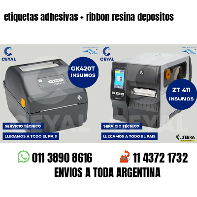 etiquetas adhesivas   ribbon resina depositos