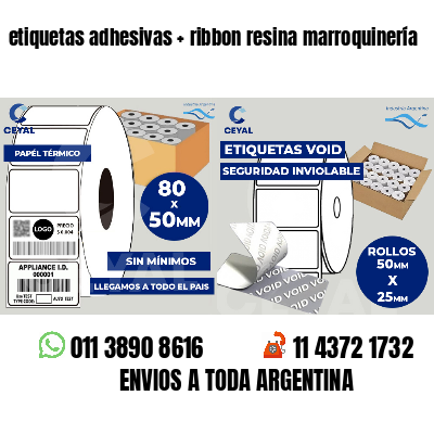 etiquetas adhesivas   ribbon resina marroquinería