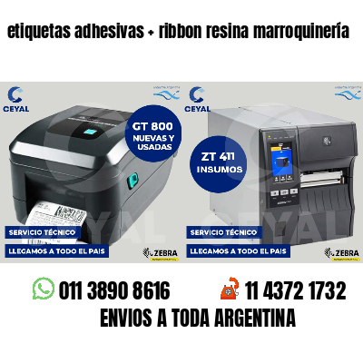 etiquetas adhesivas   ribbon resina marroquinería