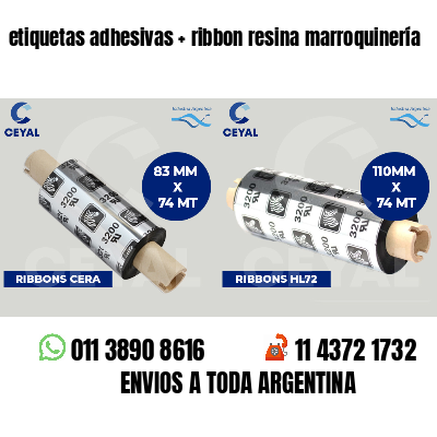 etiquetas adhesivas ribbon resina marroquinería