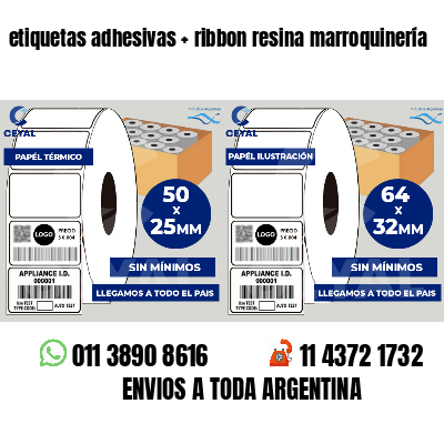 etiquetas adhesivas   ribbon resina marroquinería