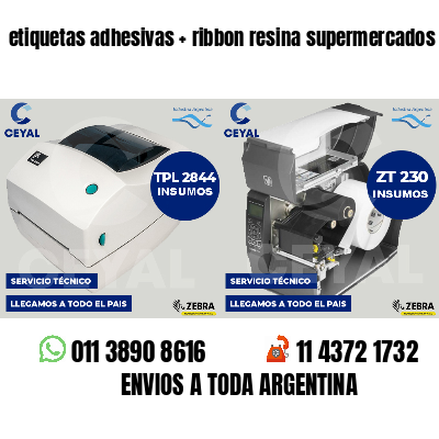 etiquetas adhesivas   ribbon resina supermercados