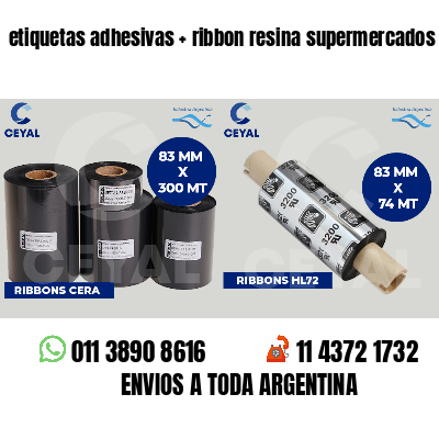 etiquetas adhesivas ribbon resina supermercados