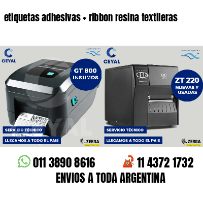 etiquetas adhesivas   ribbon resina textileras