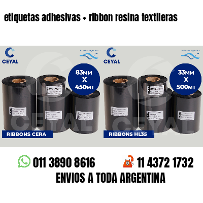 etiquetas adhesivas   ribbon resina textileras