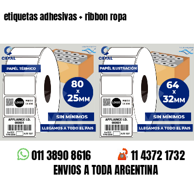etiquetas adhesivas   ribbon ropa