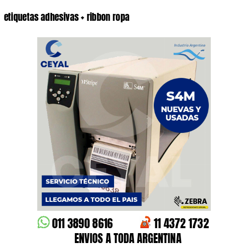 etiquetas adhesivas   ribbon ropa