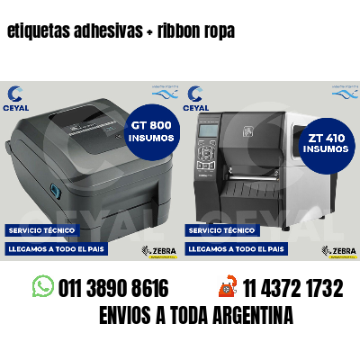 etiquetas adhesivas   ribbon ropa