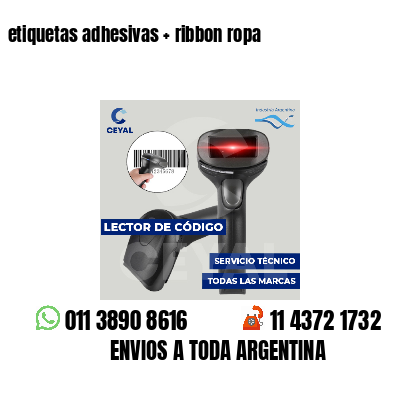 etiquetas adhesivas   ribbon ropa