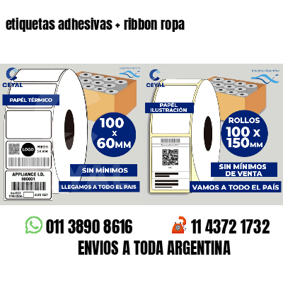 etiquetas adhesivas   ribbon ropa
