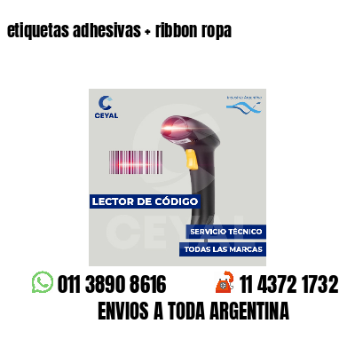 etiquetas adhesivas   ribbon ropa
