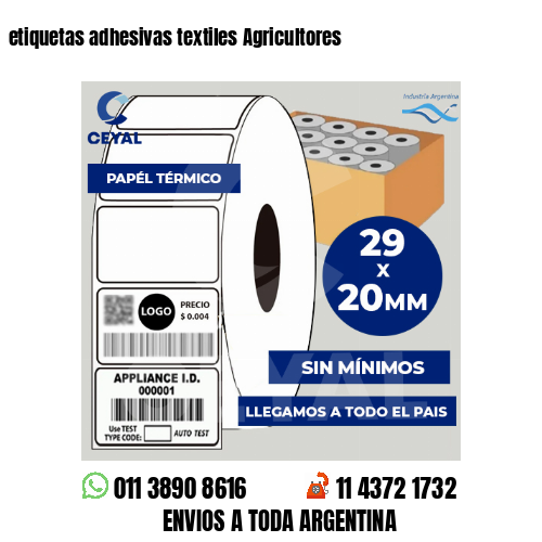 etiquetas adhesivas textiles Agricultores
