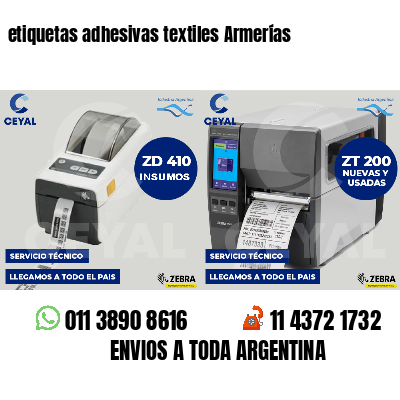 etiquetas adhesivas textiles Armerías