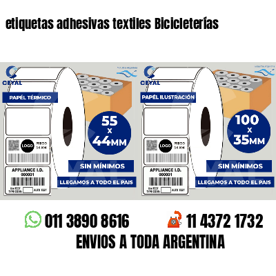 etiquetas adhesivas textiles Bicicleterías