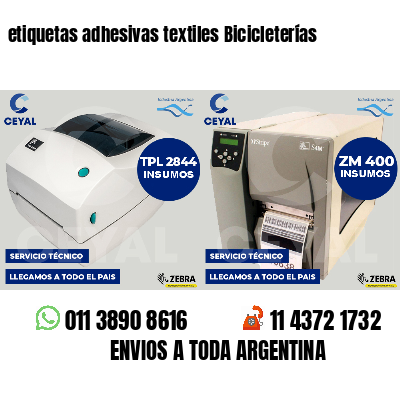 etiquetas adhesivas textiles Bicicleterías