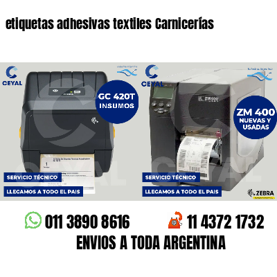 etiquetas adhesivas textiles Carnicerías
