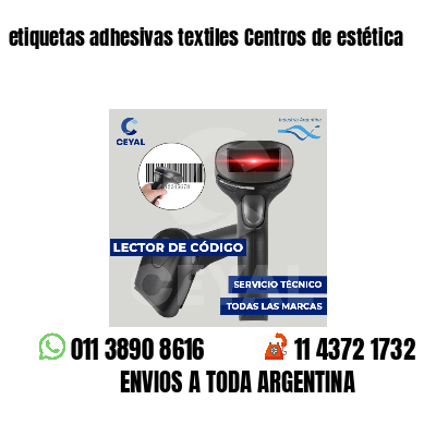 etiquetas adhesivas textiles Centros de estética