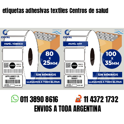 etiquetas adhesivas textiles Centros de salud