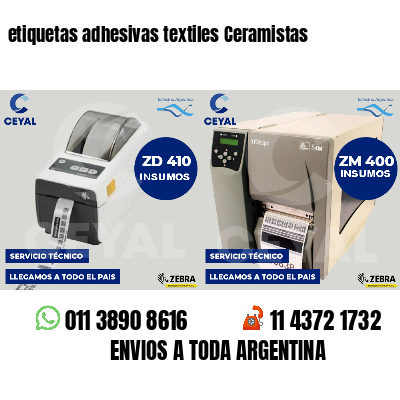 etiquetas adhesivas textiles Ceramistas