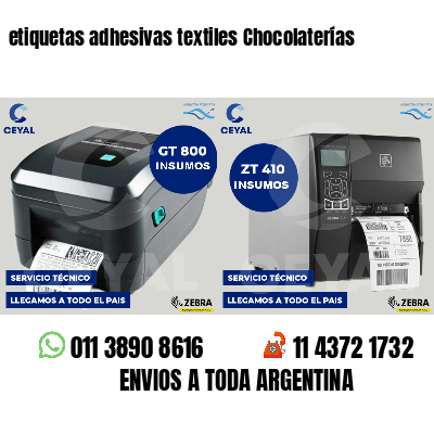 etiquetas adhesivas textiles Chocolaterías