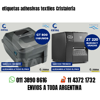 etiquetas adhesivas textiles Cristalería