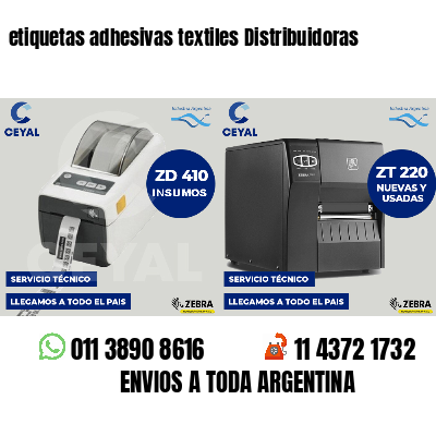 etiquetas adhesivas textiles Distribuidoras