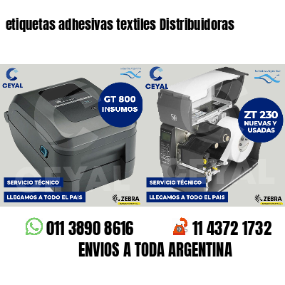 etiquetas adhesivas textiles Distribuidoras