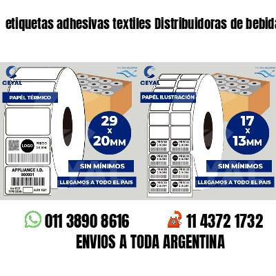 etiquetas adhesivas textiles Distribuidoras de bebidas